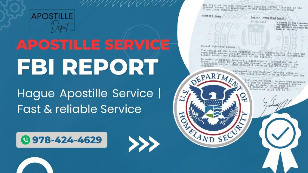 How to apostille FBI report in Boston MA