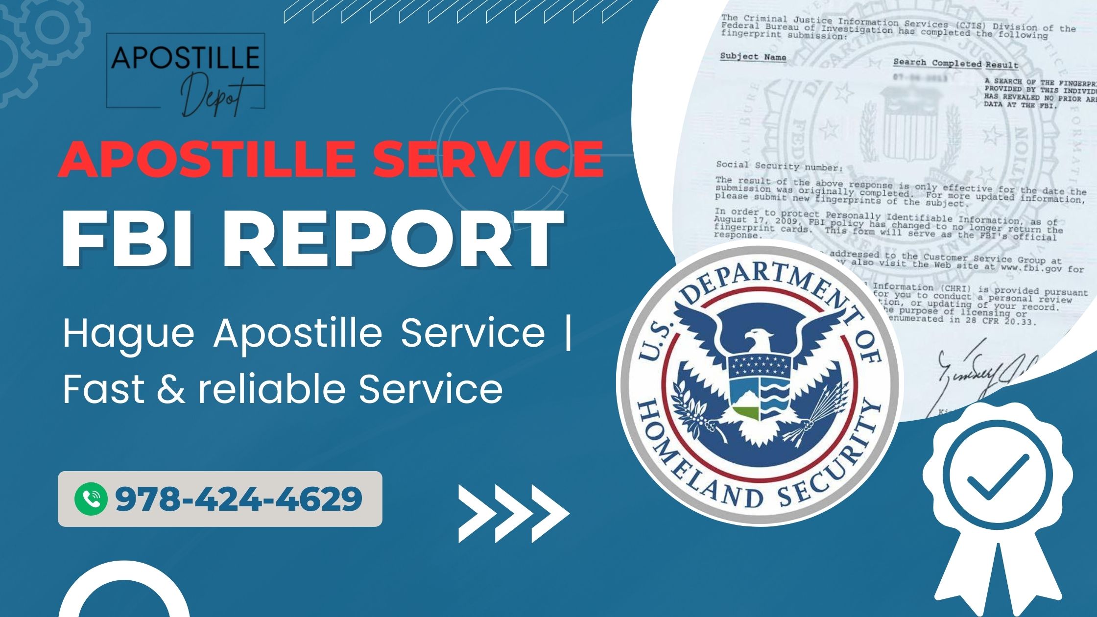 How To Apostille FBI Background Report
